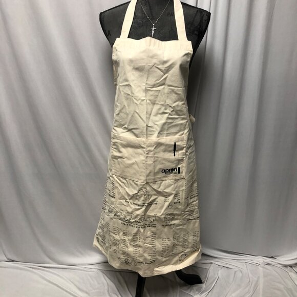 Cooking Guides Apron By Suck UK Unbleached Cotton Machine Washable - Picture 1 of 7